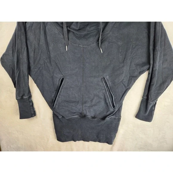 Lululemon Athletica Flashback Pullover Hoodie Sweatshirt Black Oversized Size 6 - Picture 3 of 10